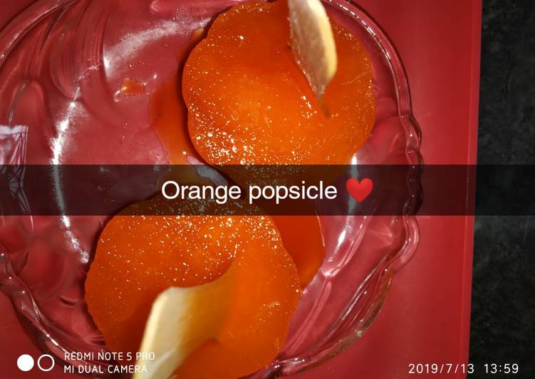 Recipe of Super Quick Homemade Orange popsicle sticks