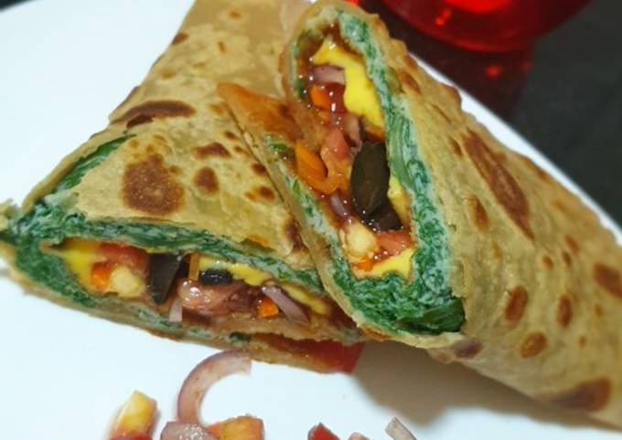 Step-by-Step Guide to Make Speedy Egg Paratha Salad Roll