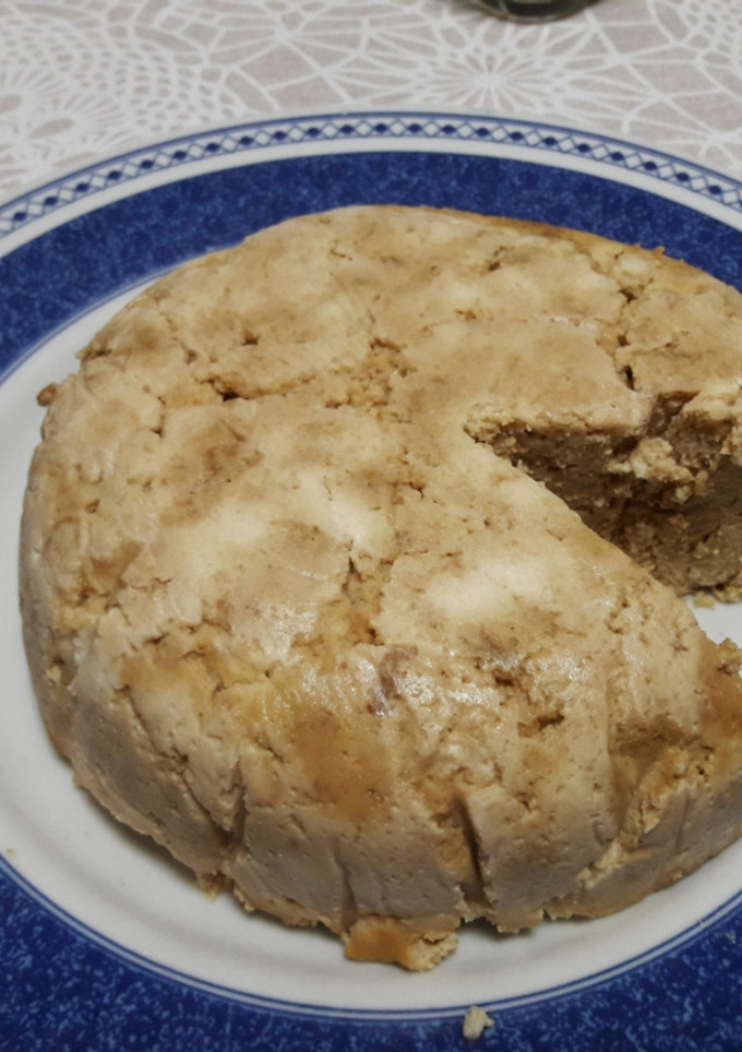 Una foto de "Queso feta" de almendra vegano (versión con pulpa y horneado) 🧀