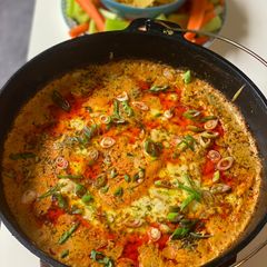 A picture of Spicy Shredded Chicken Dip.