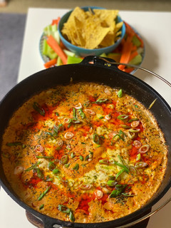 A picture of Spicy Shredded Chicken Dip.