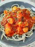 Spaghetti con sofrito de potón