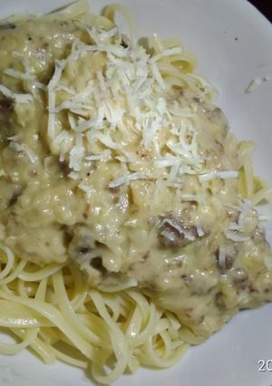 Foto resep Fettucini carbonara/alfredo