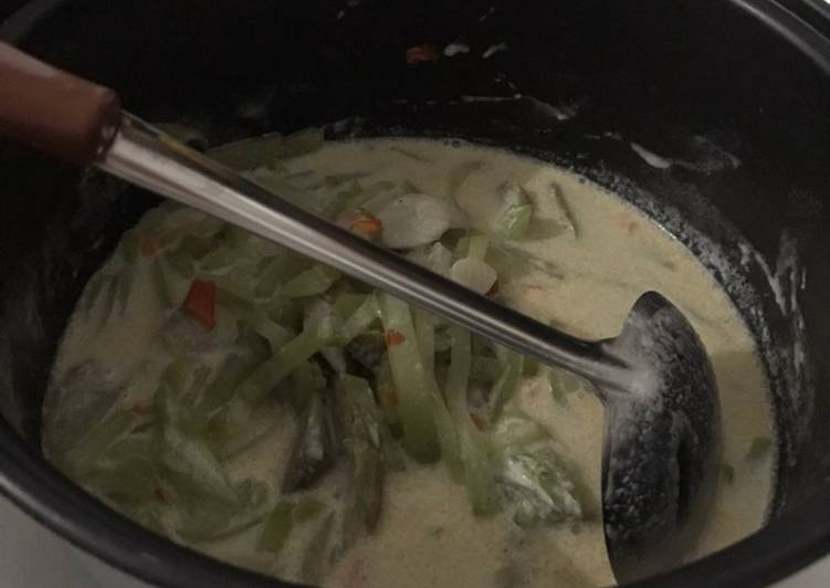 Resep Sayur santan terong labu siam yang Bikin Ngiler