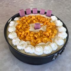 A picture of Mango no bake icebox cake.