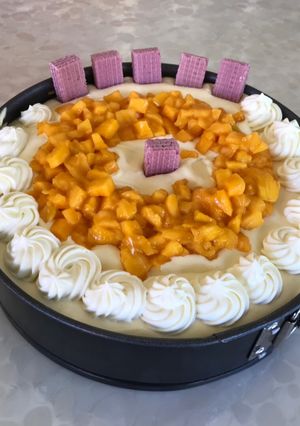 A picture of Mango no bake icebox cake.
