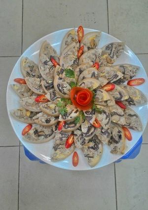 Hình của món Chân giò nụ mỵ.