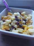 Salade de fruits d'hiver 🍎🍐🍊 au sirop érable et canneberges 🍁