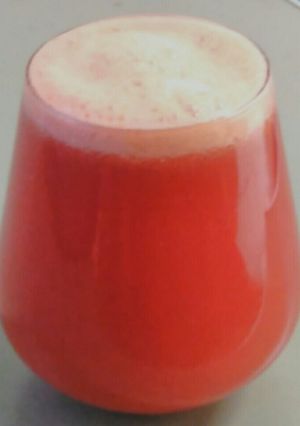 A picture of Chilled sweet watermelon juice.