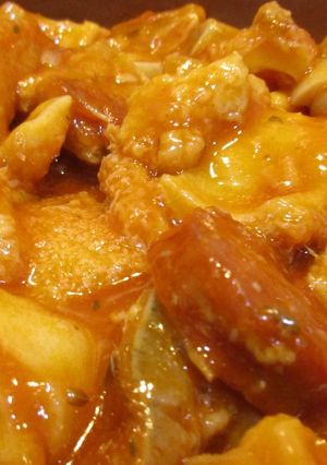 A picture of Tripe with Chorizo (Slightly Spicy).