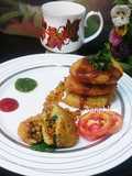Lentils Stuffed Crispy Poha Cutlets