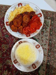 عکسی از دستور کته کباب🍚🍖