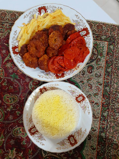 عکسی از دستور کته کباب🍚🍖