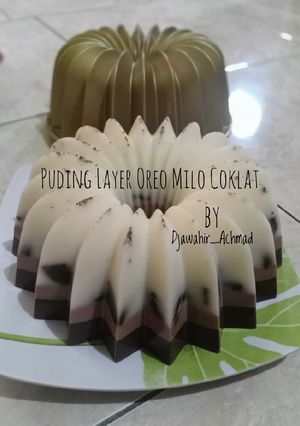 Foto resep Puding Layer Oreo Milo Coklat