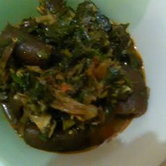 A picture of Afang soup.