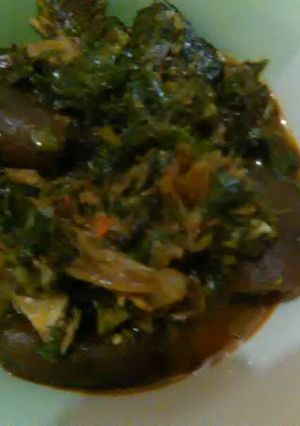 A picture of Afang soup.
