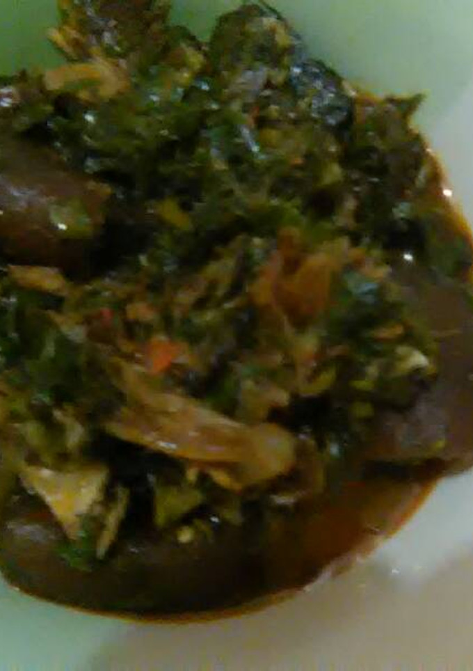 A picture of Afang soup.