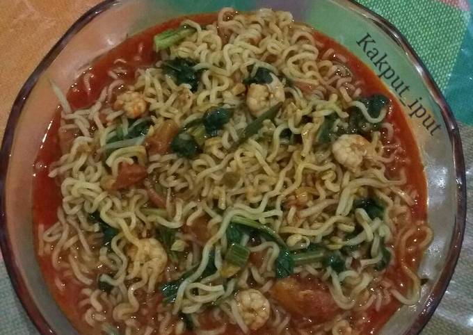 Resep Indomie tumis basah bumbu aceh, Lezat