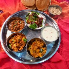 A picture of Bhog thali.