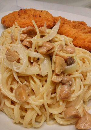Foto resep Capellini mushroom carbonara