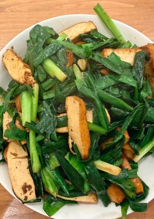 【炒】韭菜炒豆乾 的食譜成品照片