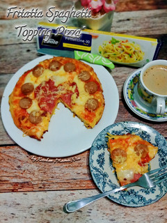 Foto resep Fritatta Spaghetti"Topping Pizza"