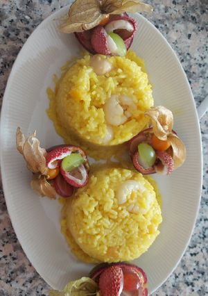 Déligyümölcsös rizsköret recept fotója