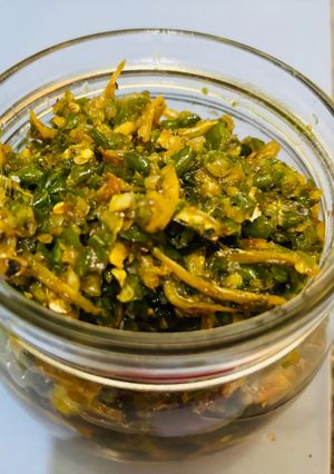 Foto resep Sambel teri lombok ijo