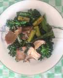 Bông cải xào nấm(stir-fried Baby Broccoli with mushrooms)