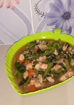 Foto resep Tumis kangkung udang