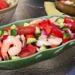 Fresh & Easy Shrimp Salad with Lemon, Red Wine Vinegar, & Dill Dressing