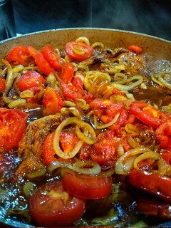 Una foto de Bistec con salsa soya