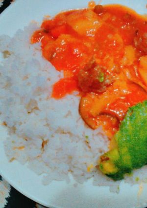 A picture of Meat stew (with rice).