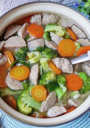 Foto resep Sop bakso brokoli - bakso homemade
