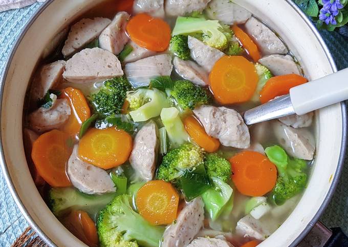 Resep Sop bakso brokoli - bakso homemade Anti Gagal