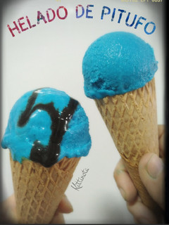 Una foto de Helado de Pitufo