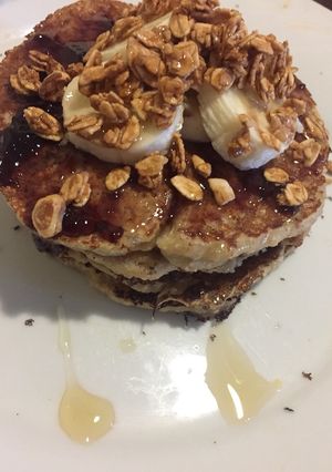 Una foto de Pancakes de avena con plátano