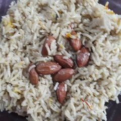 A picture of Saffron Jaggery Rice.