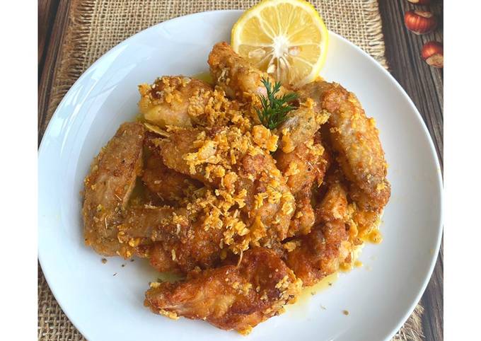 Langkah Mudah untuk Membuat 🥘Chicken Wings Garlic Lemon🍋 Anti Gagal