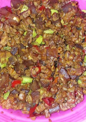 Foto resep Oseng tempe kikil pete mantul