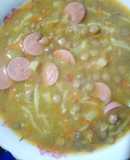Menestron de lentejas con tomate