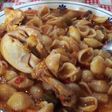 Guiso de fideos con pollo