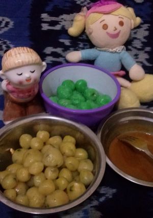 Foto resep Cilok isi abon ayam bumbu kacang