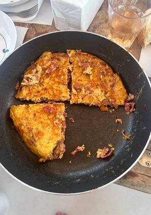 A picture of Frittata with Bacon and Onions.