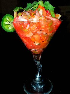 A picture of Mike's Drunken Shrimp Cocktails.