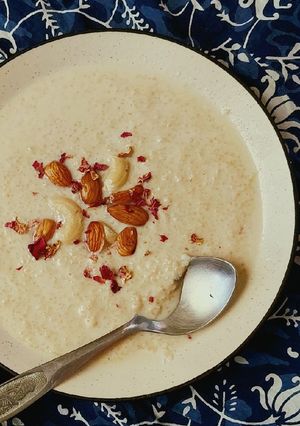 A picture of Barnyard Millet Pudding.