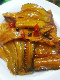 Hình của món Khô cá lóc kho tiêu.