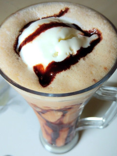A picture of Cold coffee with ice cream.