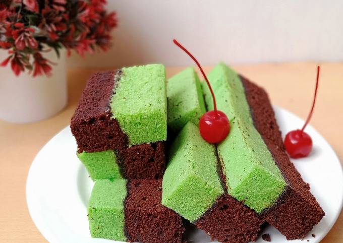 Brownies Pandan Kukus ala Amanda