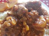 Albóndigas saladas a la portuguesa con arroz